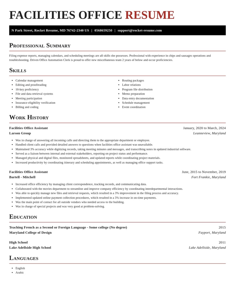 facilities office assistant misc resume exquisite template 0 exq