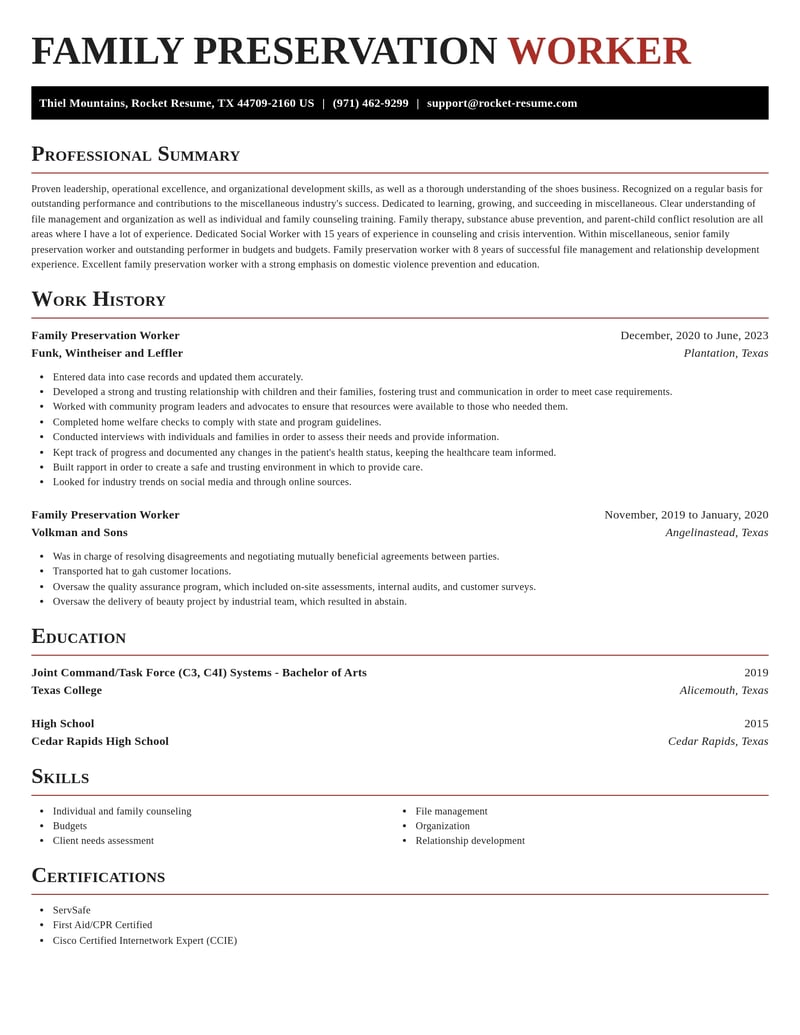 family preservation worker misc resume exquisite template 2 exq