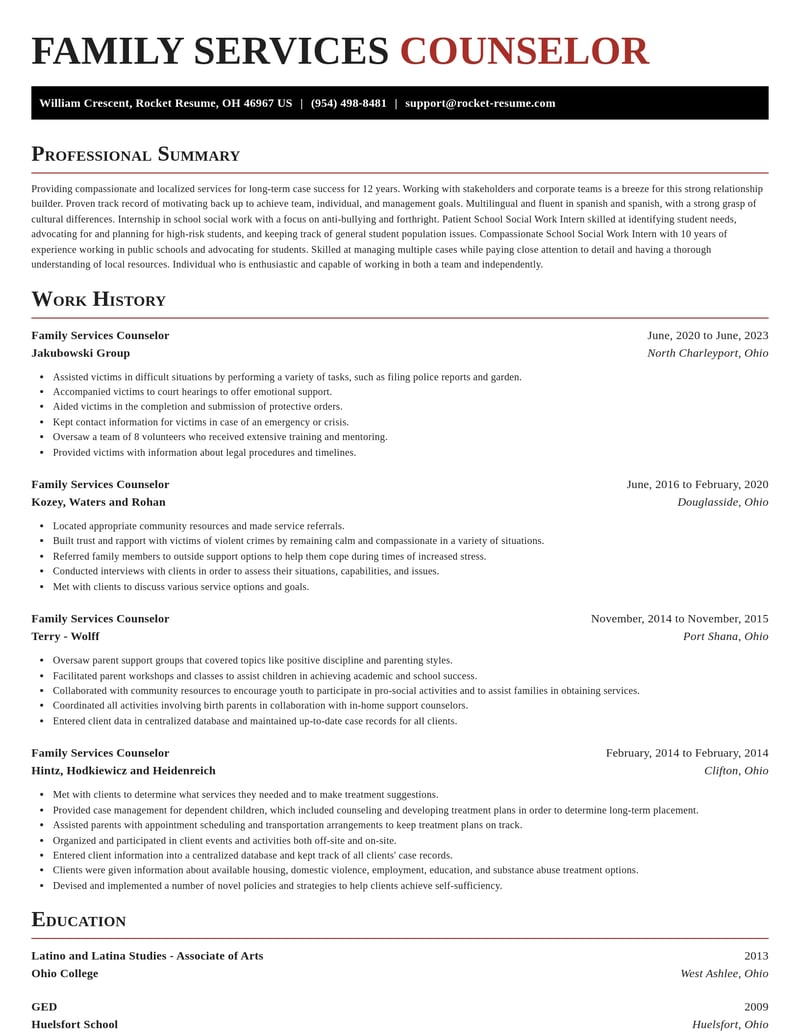 family services counselor misc resume exquisite template 2 exq
