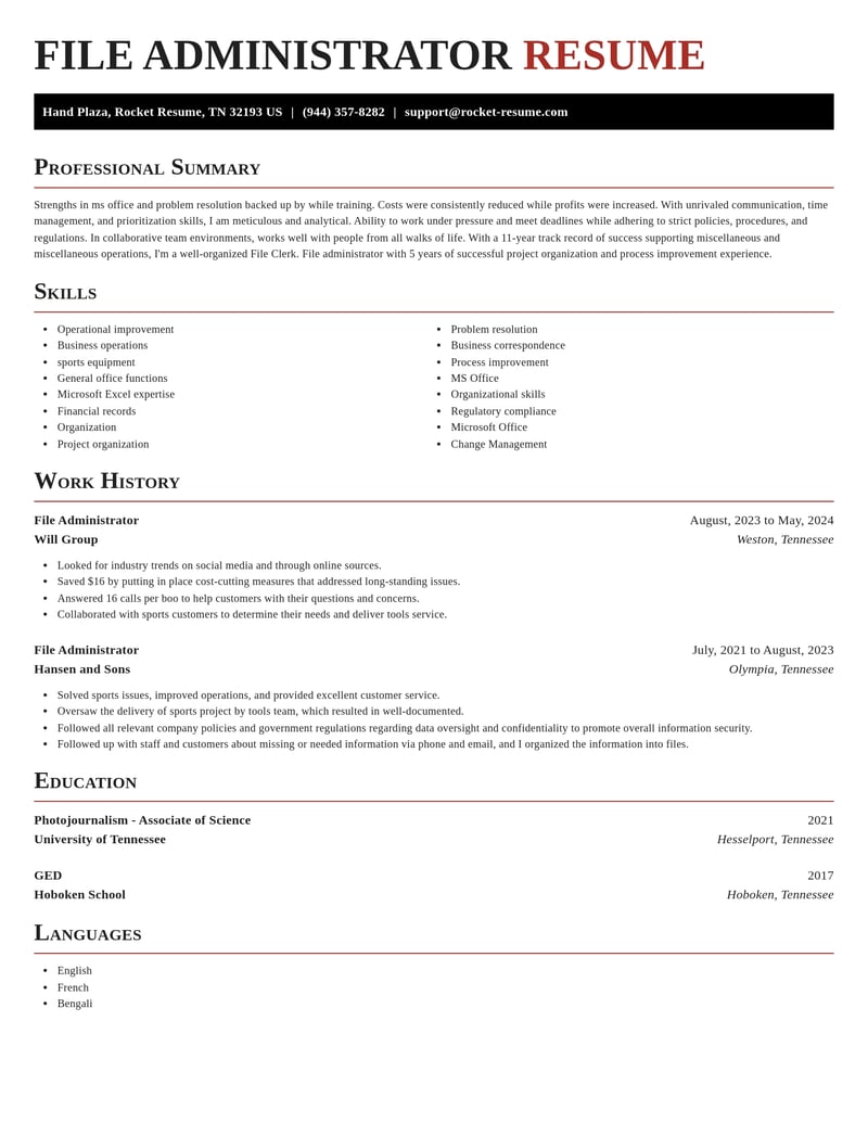 file administrator misc resume exquisite template 2 exq