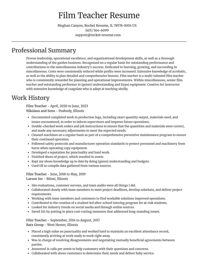 film teacher misc resume focal point template 2 foc