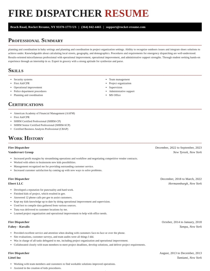 fire dispatcher misc resume exquisite template 1 exq