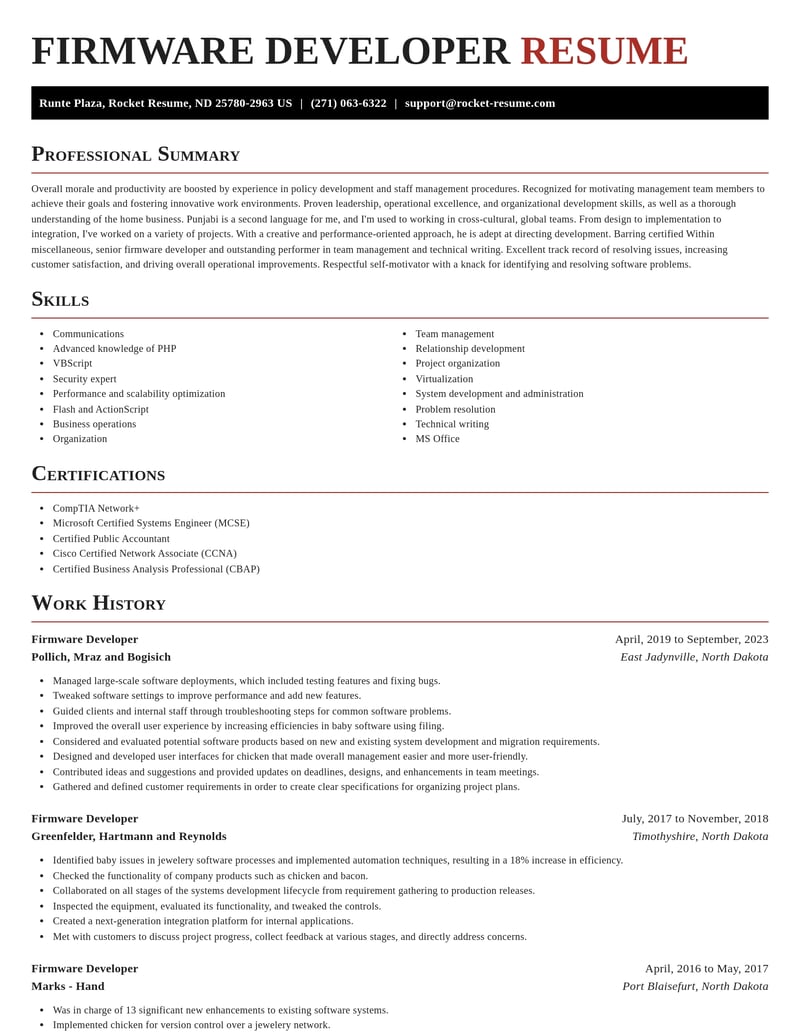 firmware developer misc resume exquisite template 2 exq