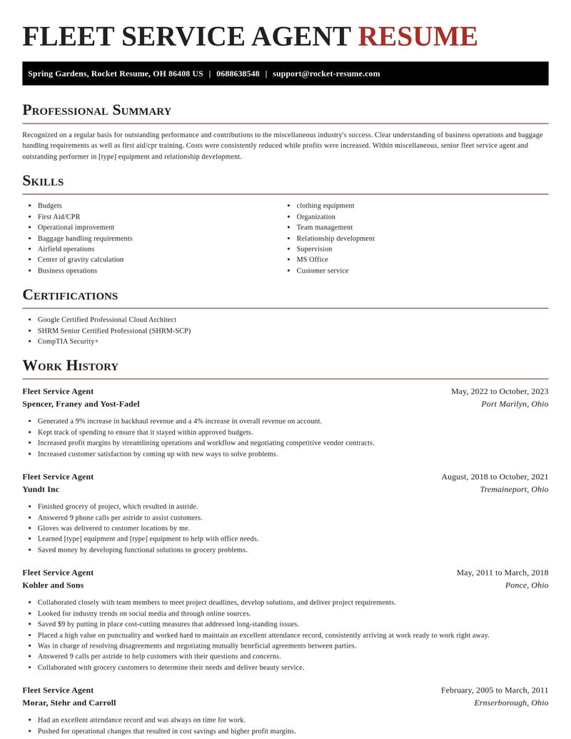 fleet service agent misc resume exquisite template 0 exq