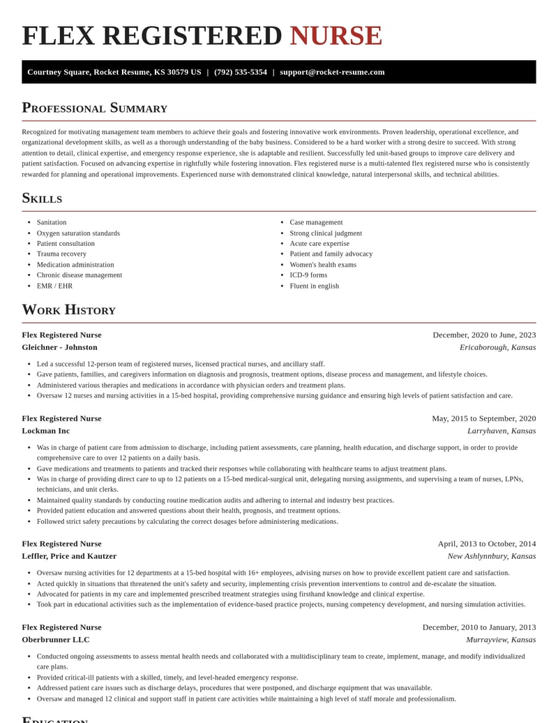 flex registered nurse misc resume exquisite template 2 exq