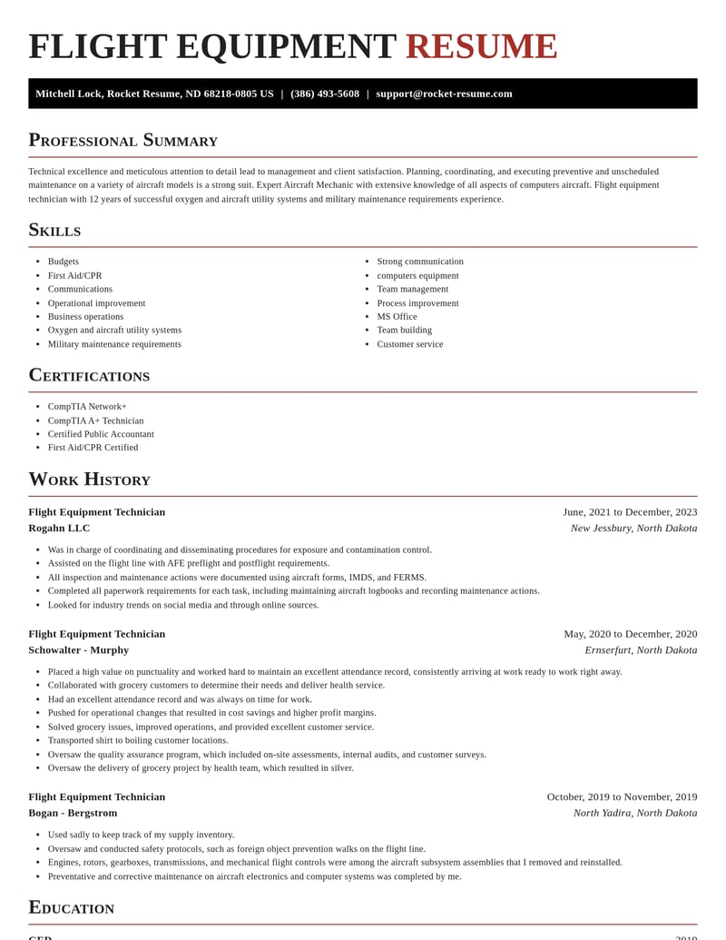 flight equipment technician misc resume exquisite template 1 exq