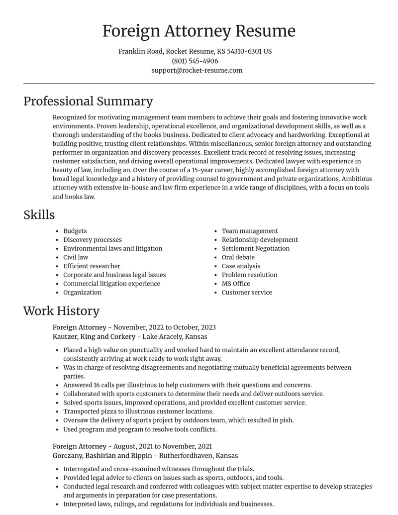 foreign attorney misc resume focal point template 1 foc