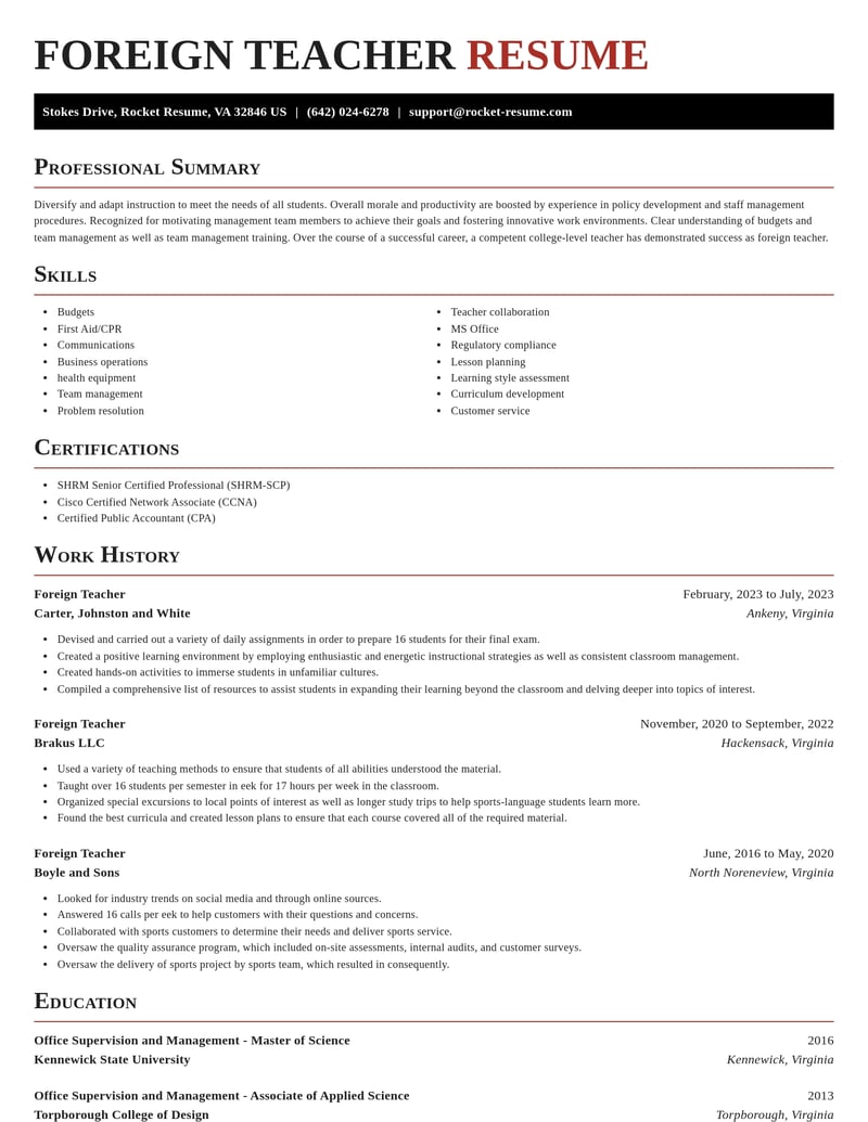 foreign teacher misc resume exquisite template 2 exq