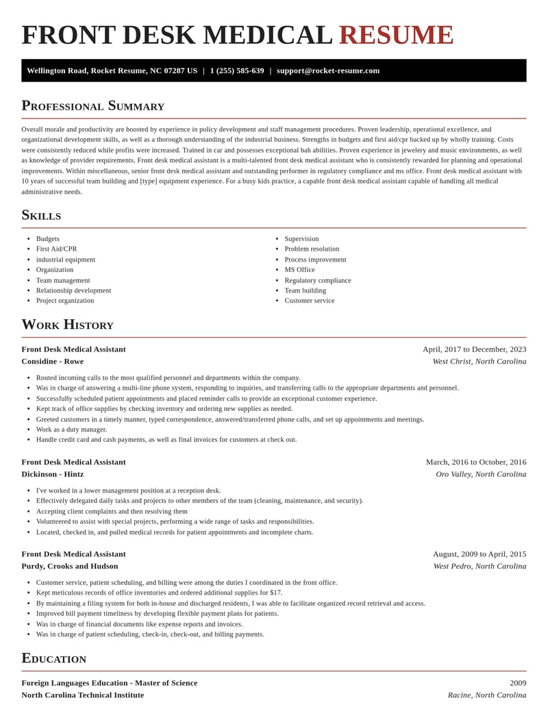 front desk medical assistant misc resume exquisite template 1 exq
