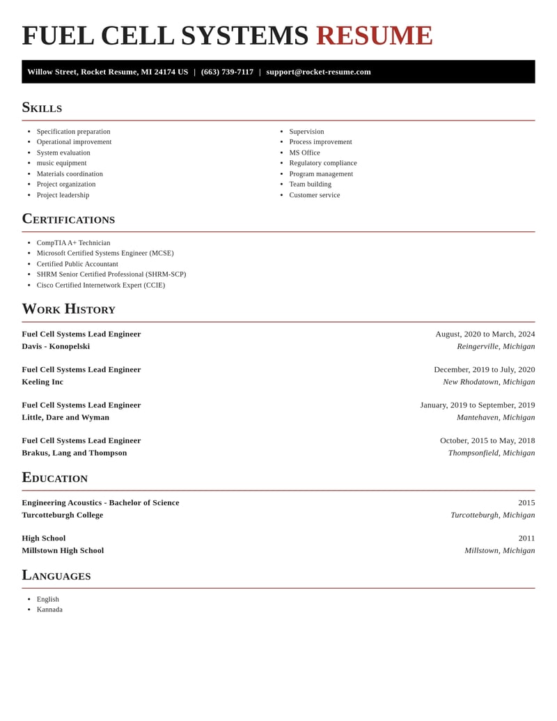 fuel cell systems lead engineer misc resume exquisite template 2 exq