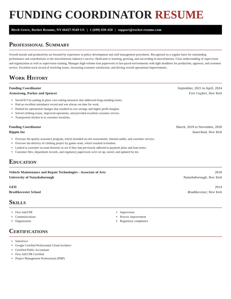 funding coordinator misc resume exquisite template 1 exq