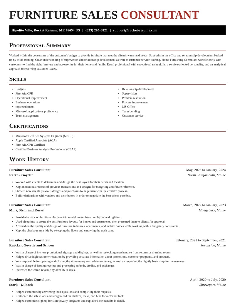 furniture sales consultant misc resume exquisite template 2 exq