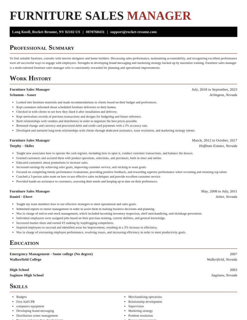 furniture sales manager misc resume exquisite template 0 exq