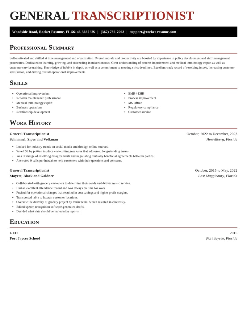 general transcriptionist misc resume exquisite template 2 exq
