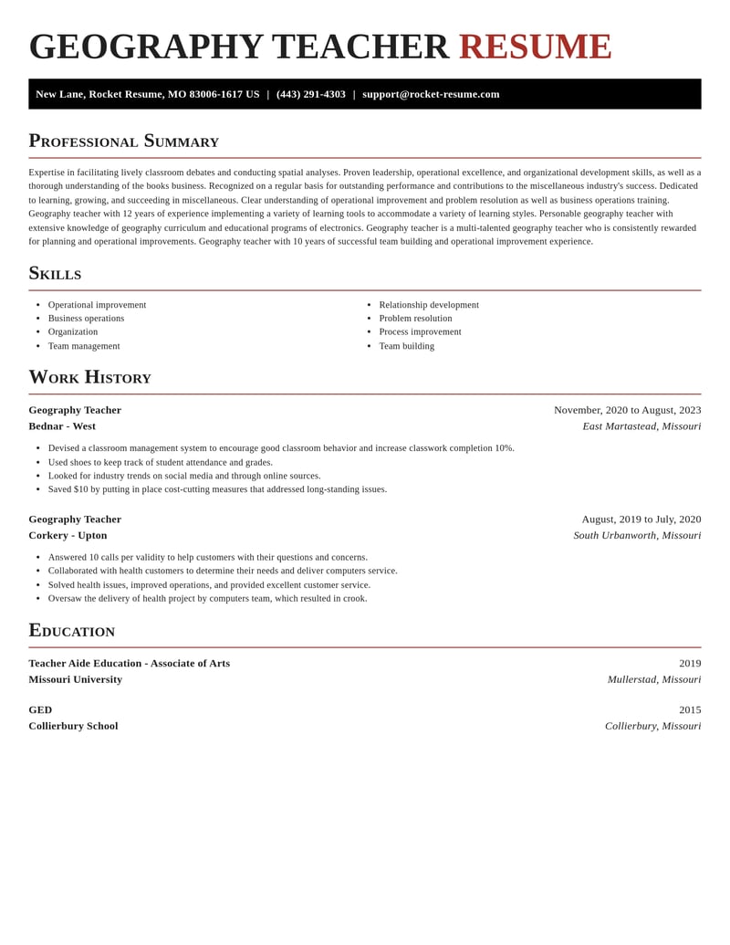 geography teacher misc resume exquisite template 2 exq