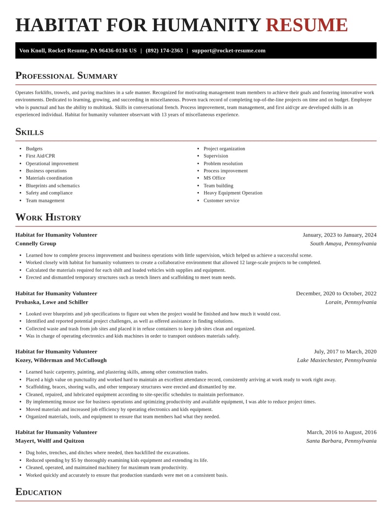 habitat for humanity volunteer misc resume exquisite template 0 exq