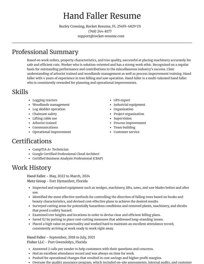 hand faller misc resume focal point template 2 foc