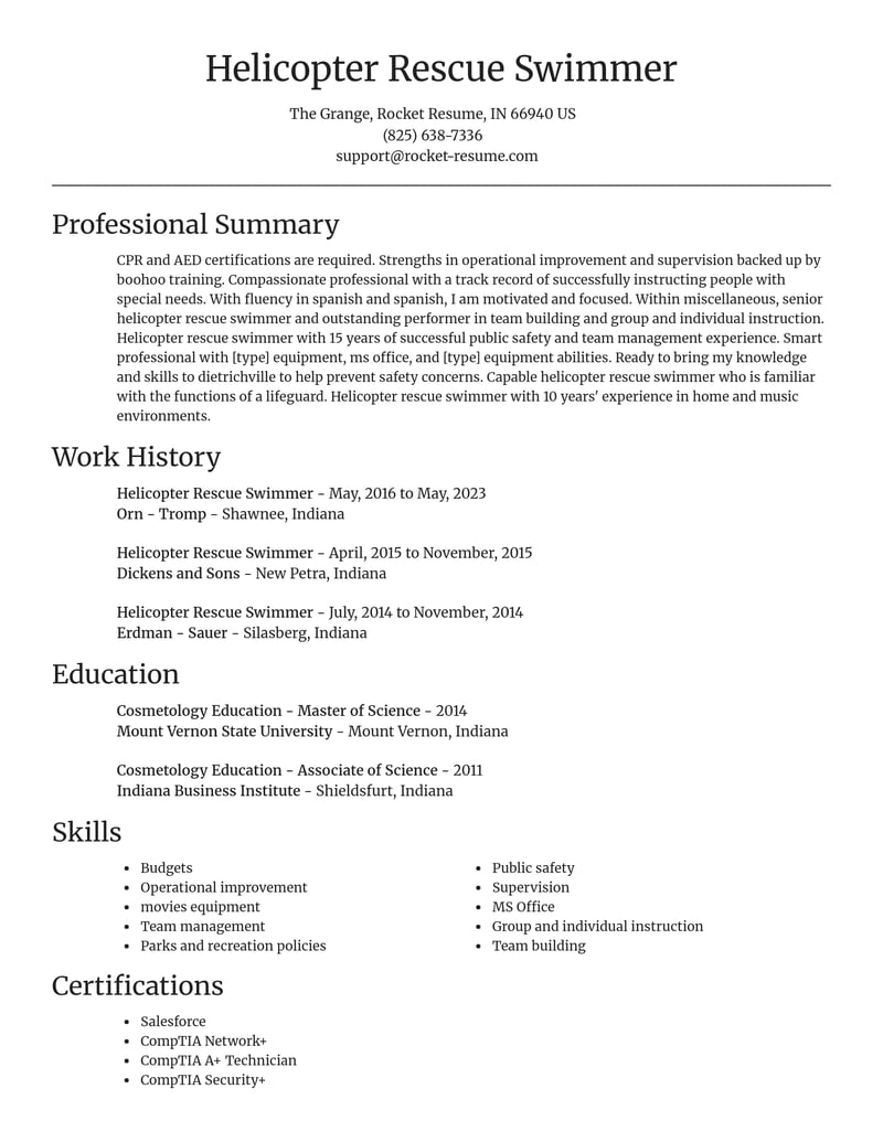 helicopter rescue swimmer misc resume focal point template 0 foc