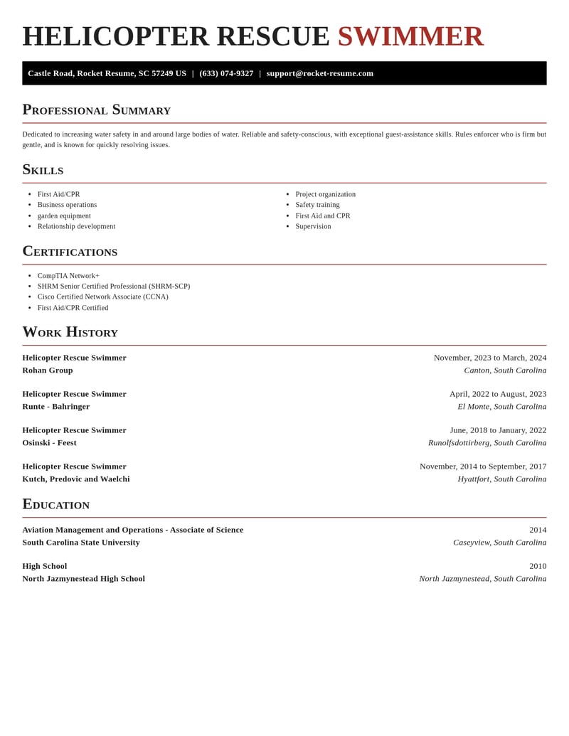 helicopter rescue swimmer misc resume exquisite template 2 exq