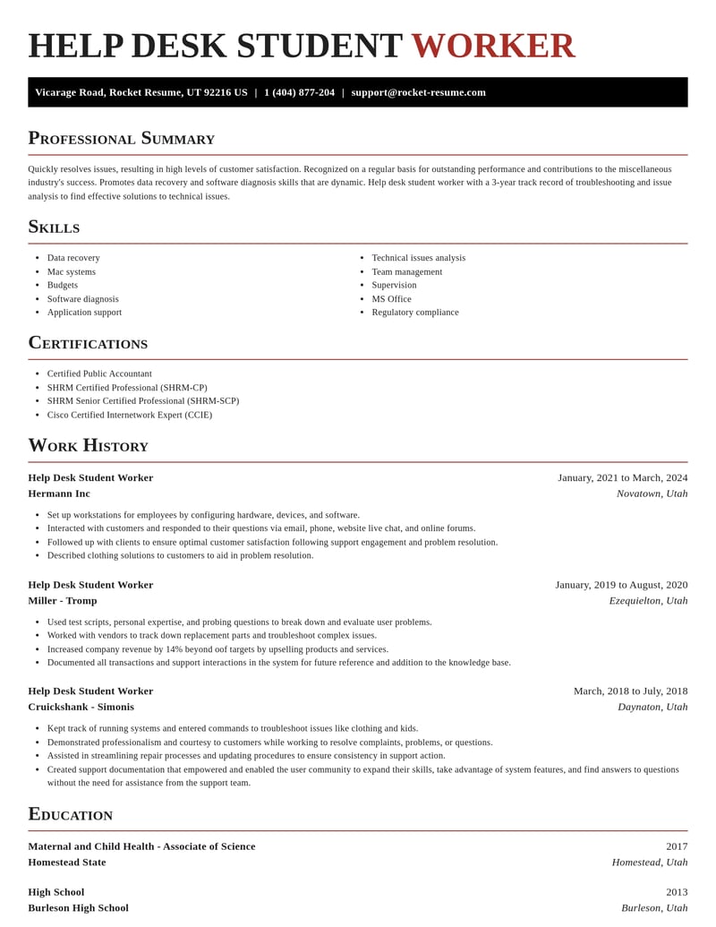 help desk student worker misc resume exquisite template 1 exq