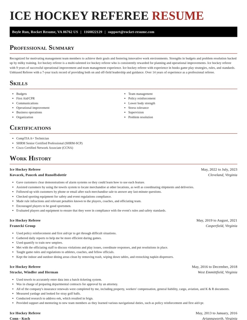 ice hockey referee misc resume exquisite template 2 exq