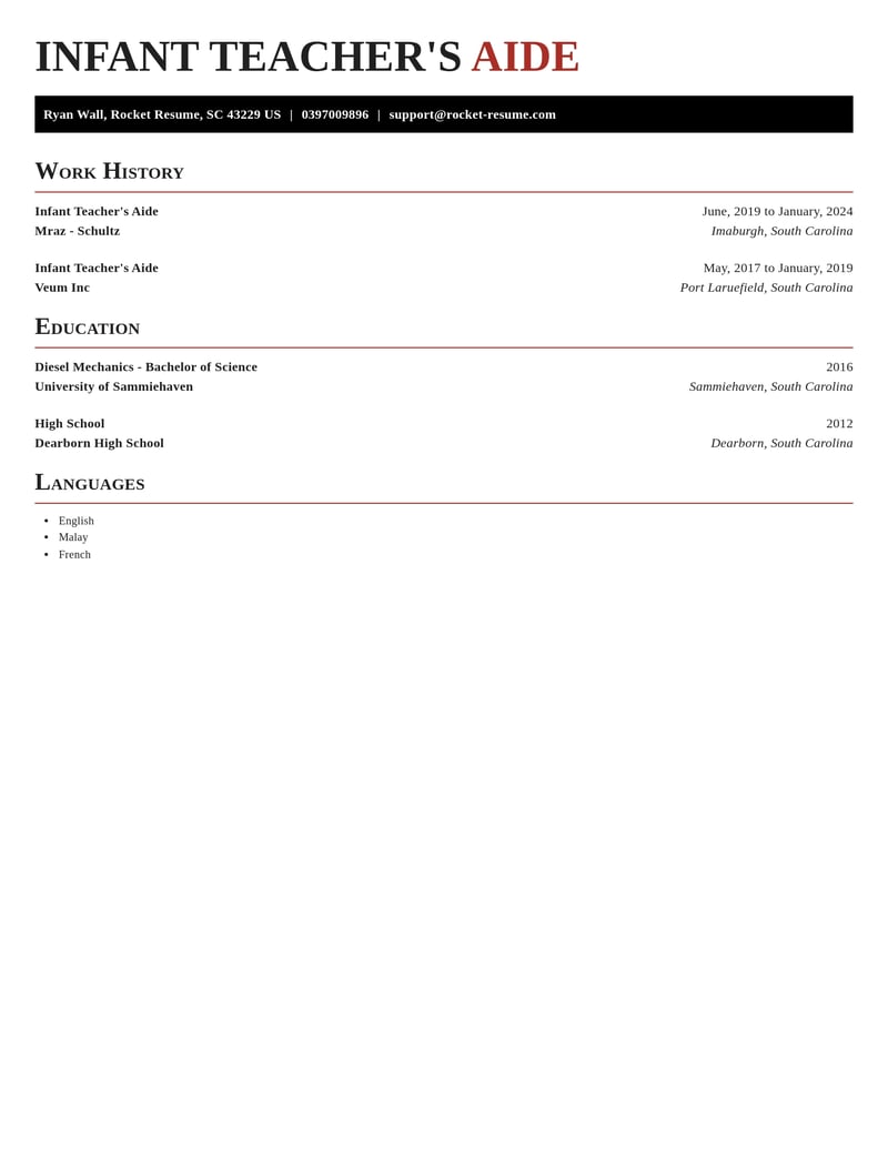 infant teachers aide misc resume exquisite template 0 exq