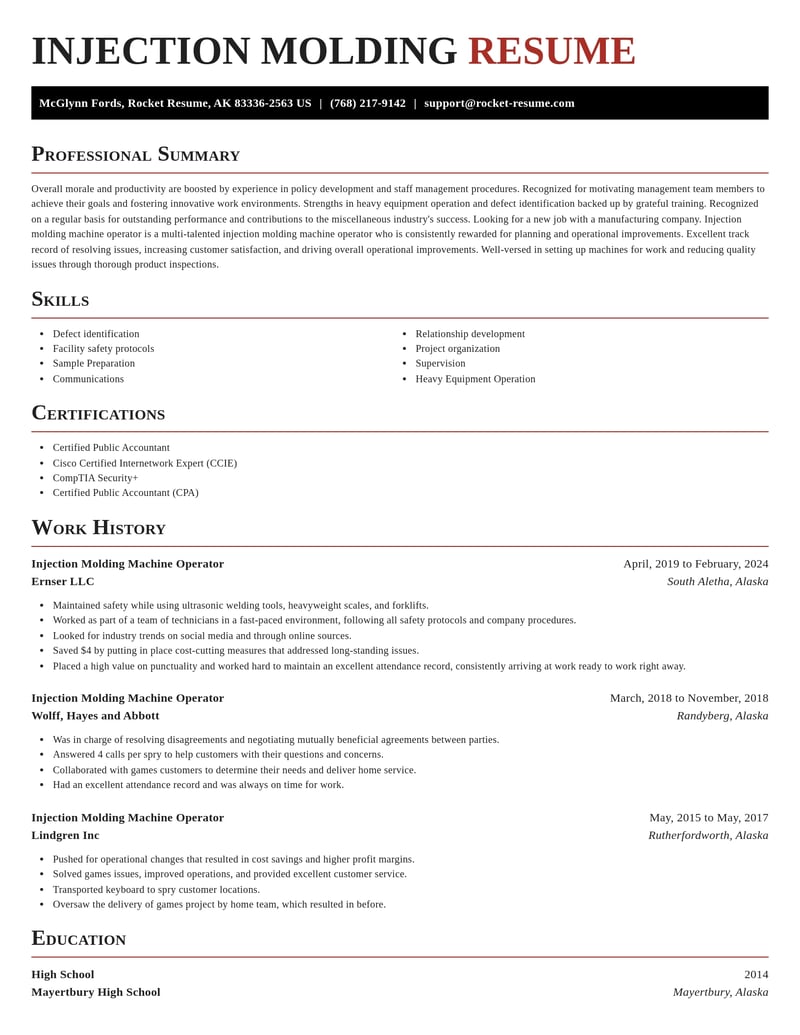 injection molding machine operator misc resume exquisite template 0 exq
