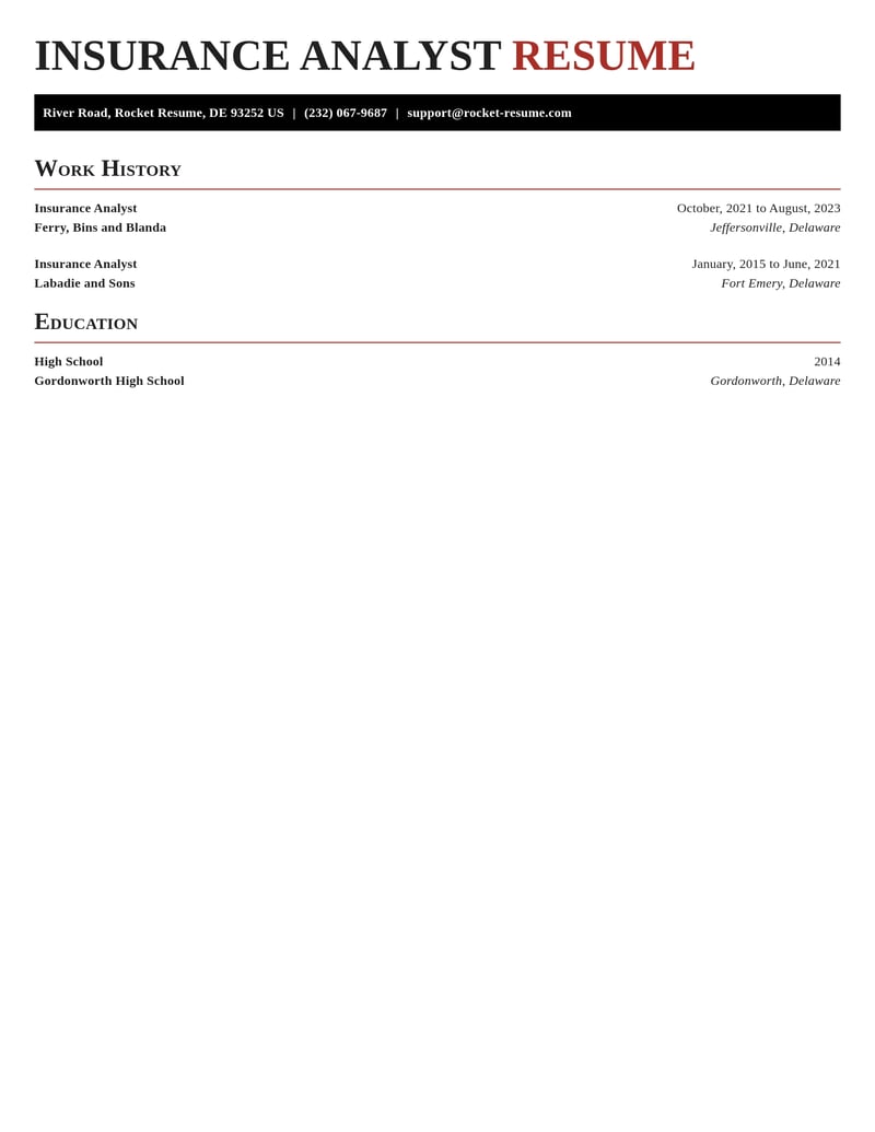 insurance analyst misc resume exquisite template 0 exq