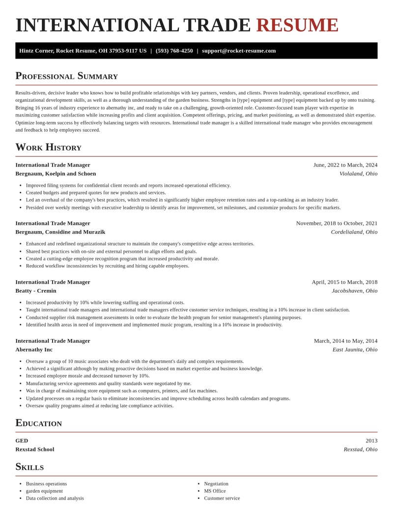 international trade manager misc resume exquisite template 0 exq