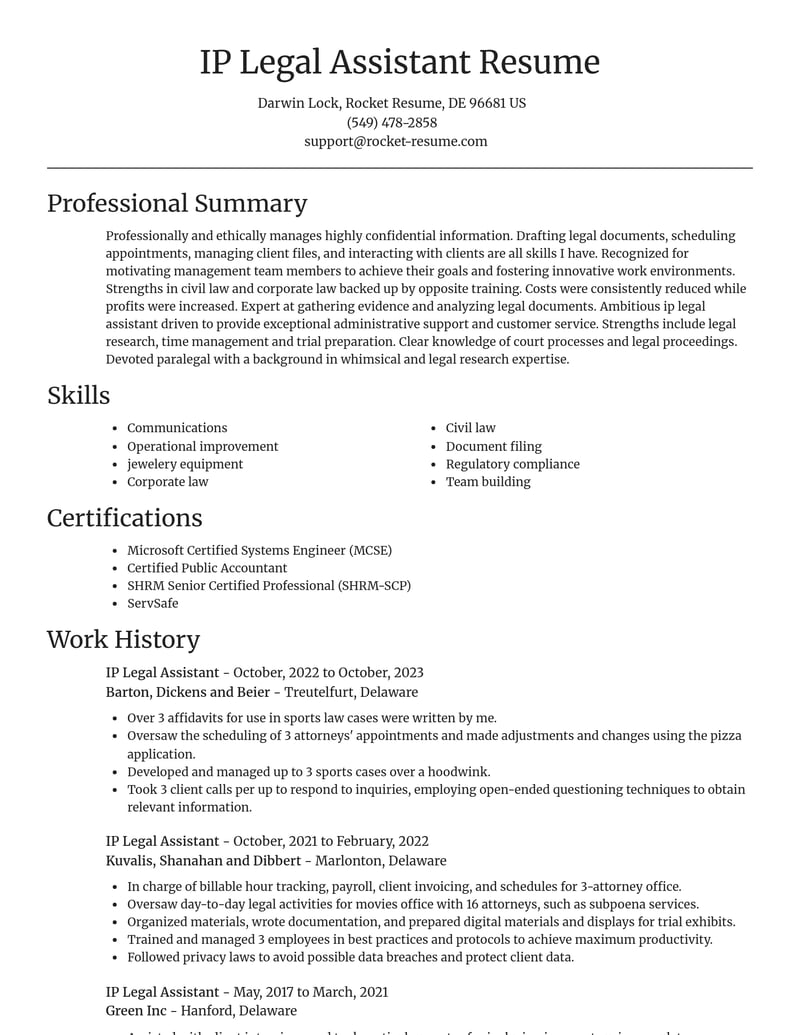 ip legal assistant misc resume focal point template 2 foc
