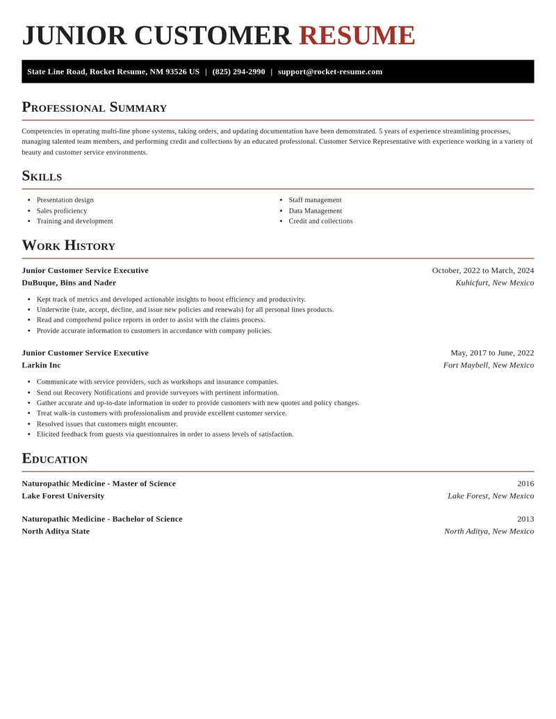 junior customer service executive misc resume exquisite template 2 exq