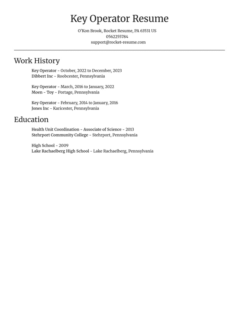 key operator misc resume focal point template 2 foc