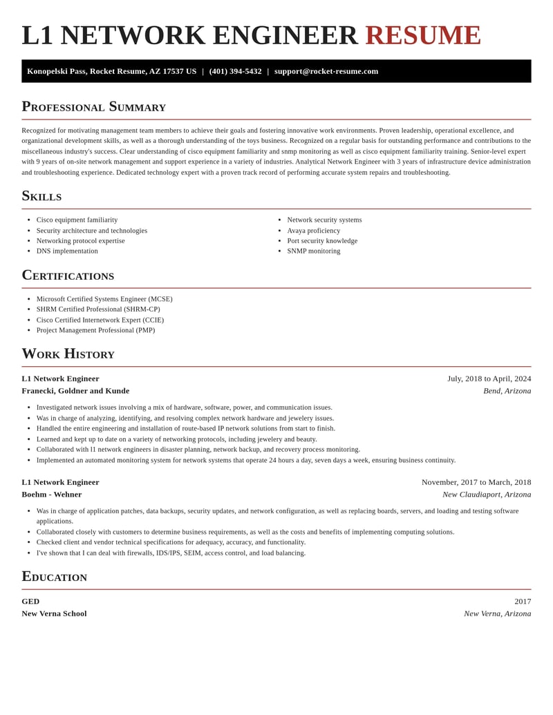 l 1 network engineer misc resume exquisite template 1 exq