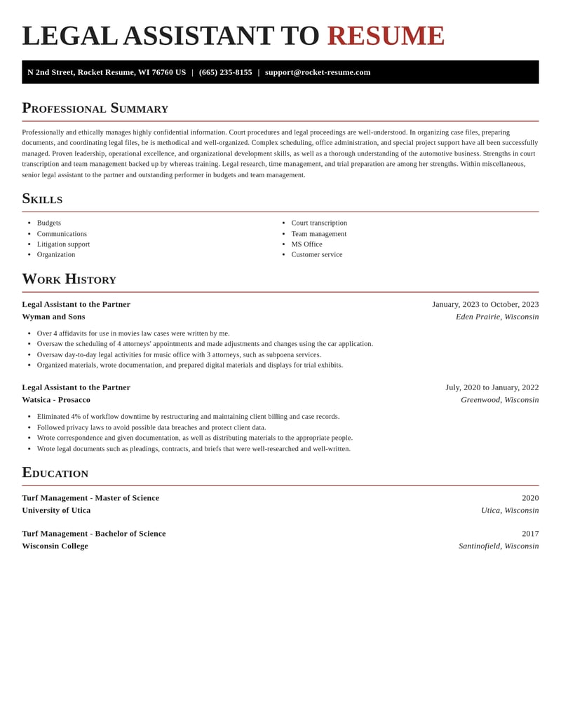 legal assistant to the partner misc resume exquisite template 2 exq