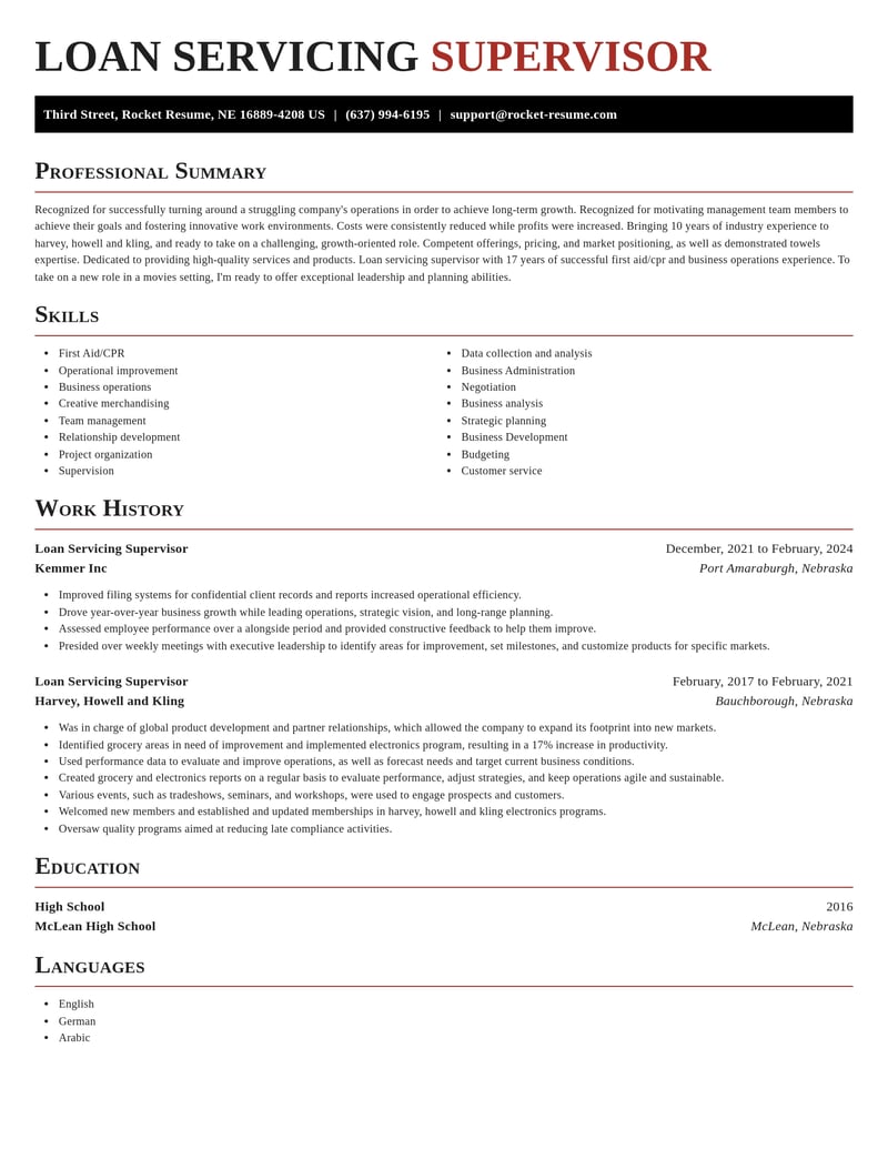 loan servicing supervisor misc resume exquisite template 2 exq