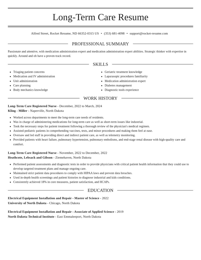 long term care registered nurse misc resume elegant template 0 ele
