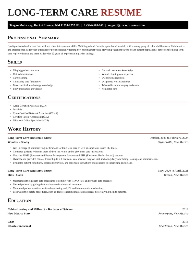 long term care registered nurse misc resume exquisite template 2 exq