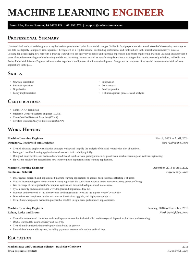 machine learning engineer misc resume exquisite template 2 exq