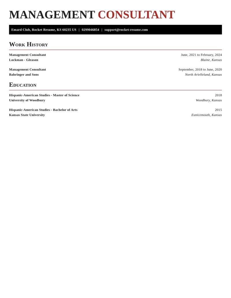 management consultant misc resume exquisite template 0 exq