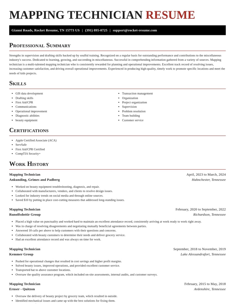 mapping technician misc resume exquisite template 0 exq