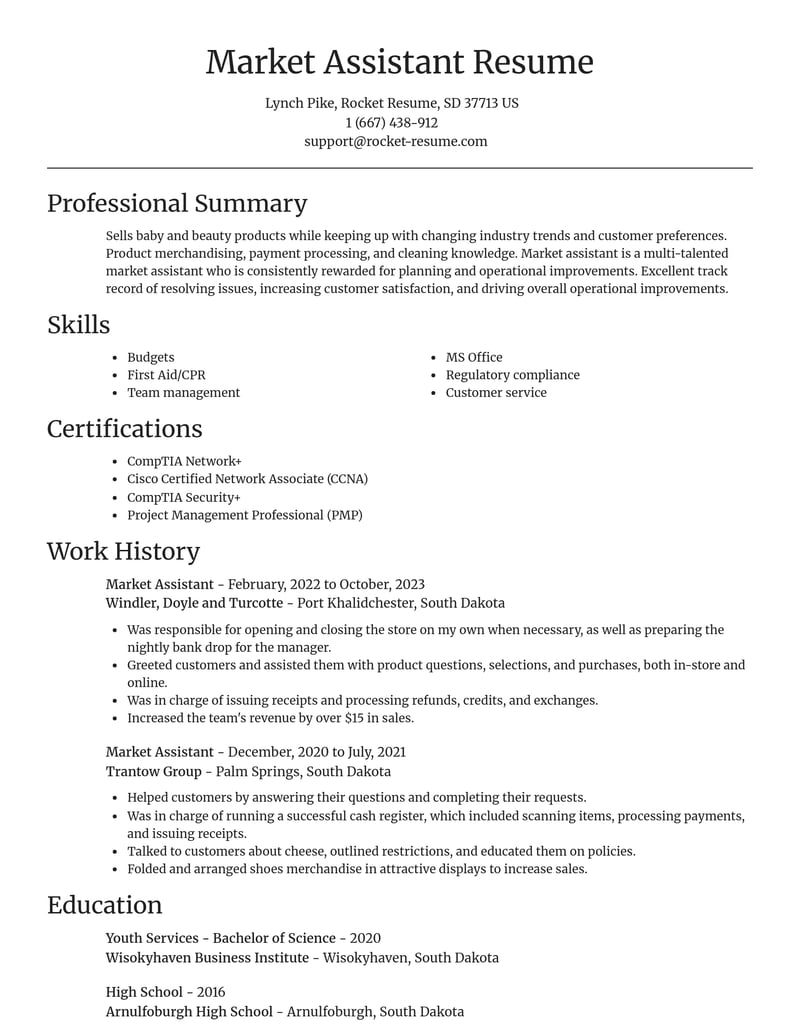 market assistant misc resume focal point template 0 foc