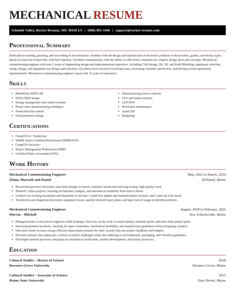 mechanical commissioning engineer misc resume exquisite template 2 exq