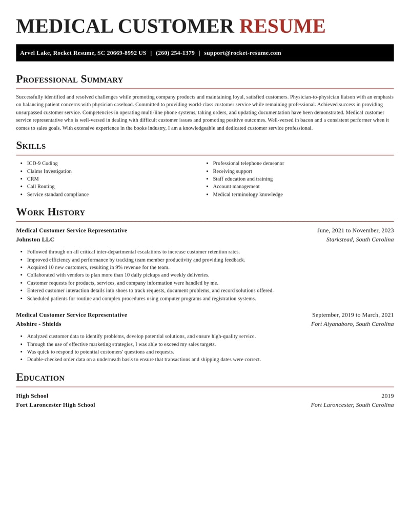 medical customer service representative misc resume exquisite template 1 exq
