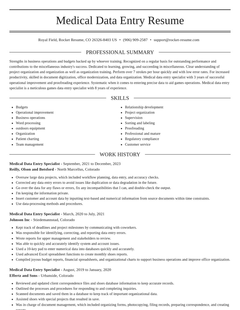 medical data entry specialist misc resume elegant template 0 ele