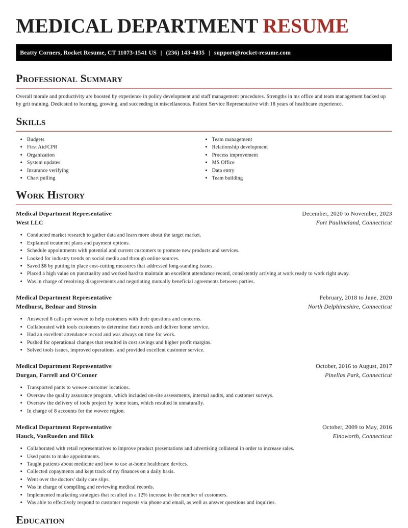 medical department representative misc resume exquisite template 2 exq