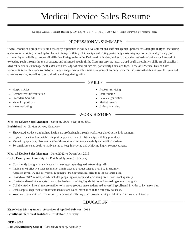 medical device sales manager misc resume elegant template 0 ele