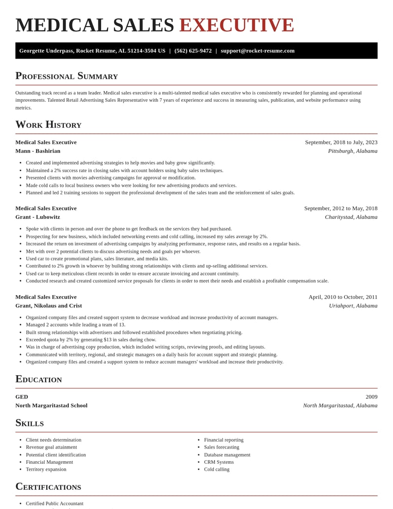 medical sales executive misc resume exquisite template 0 exq