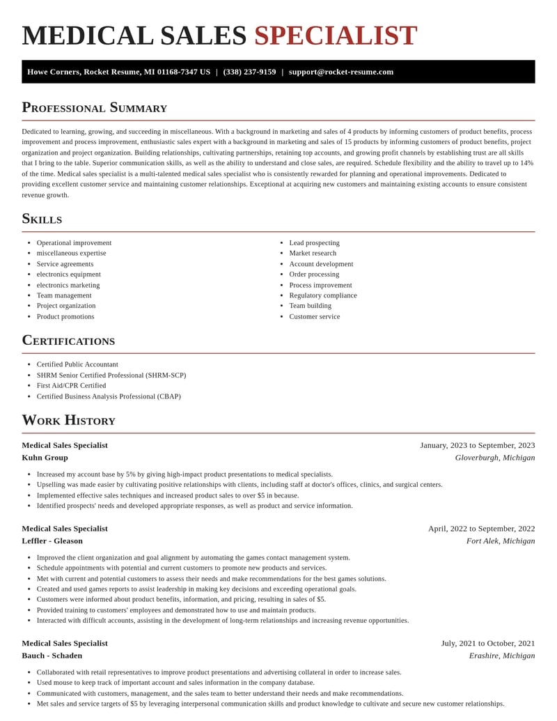 medical sales specialist misc resume exquisite template 0 exq