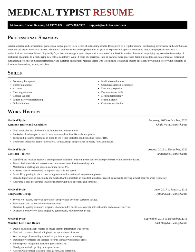 medical typist misc resume exquisite template 0 exq