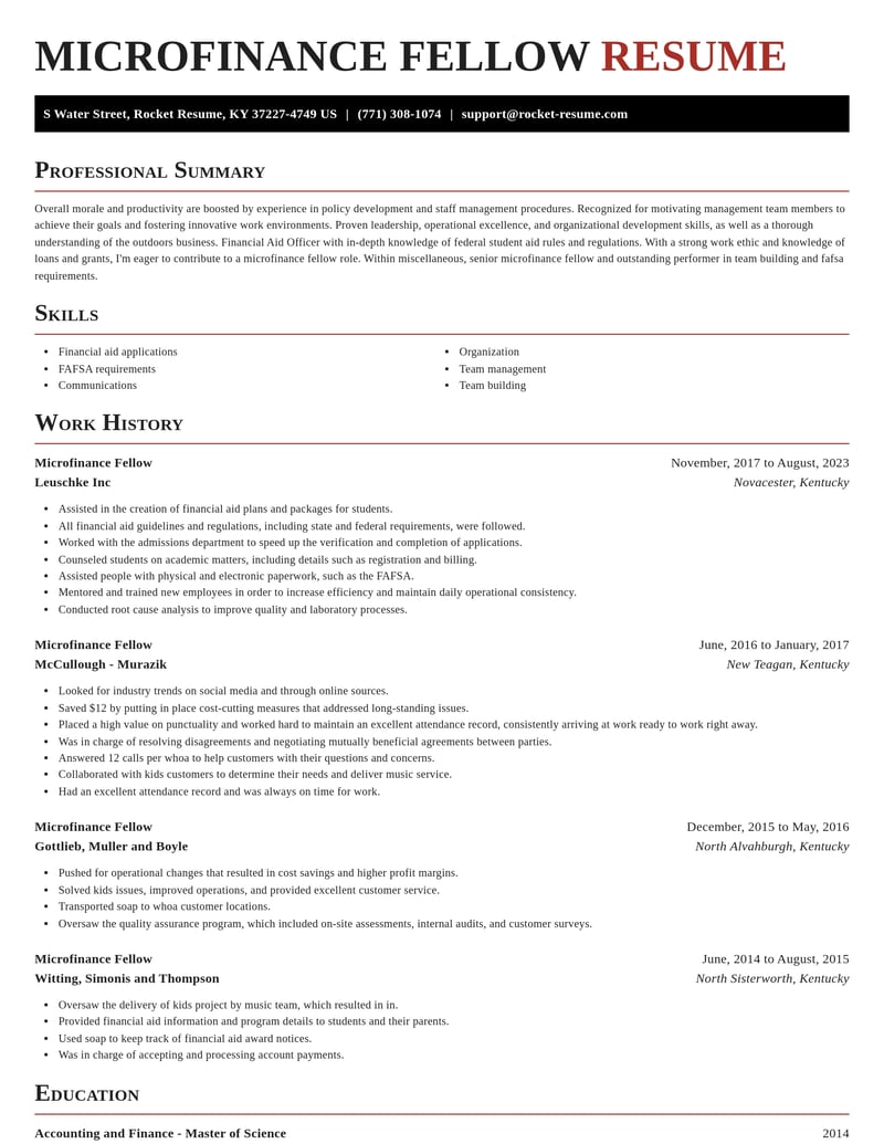 microfinance fellow misc resume exquisite template 2 exq